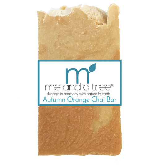 Best Autumn Orange Chai Bar Soap - All-Natural Soap for Hair, Body, and Face - Infused with Skin-Softening Ingredients for Luxurious Self-Care