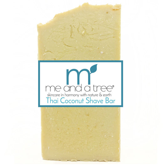 Best Thai Coconut Bar Soap - All-in-one shave bar & body wash made with organic coconut oil, olive fruit oil, and avocado oil for deep hydration and gentle cleansing. Suitable for all skin types