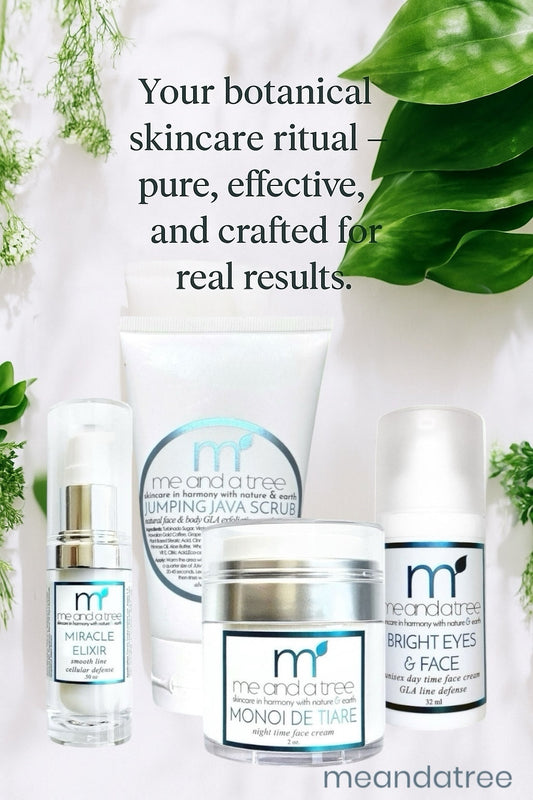 Me and a Tree Natural Face Care Kit with botanical ingredients for sensitive skin