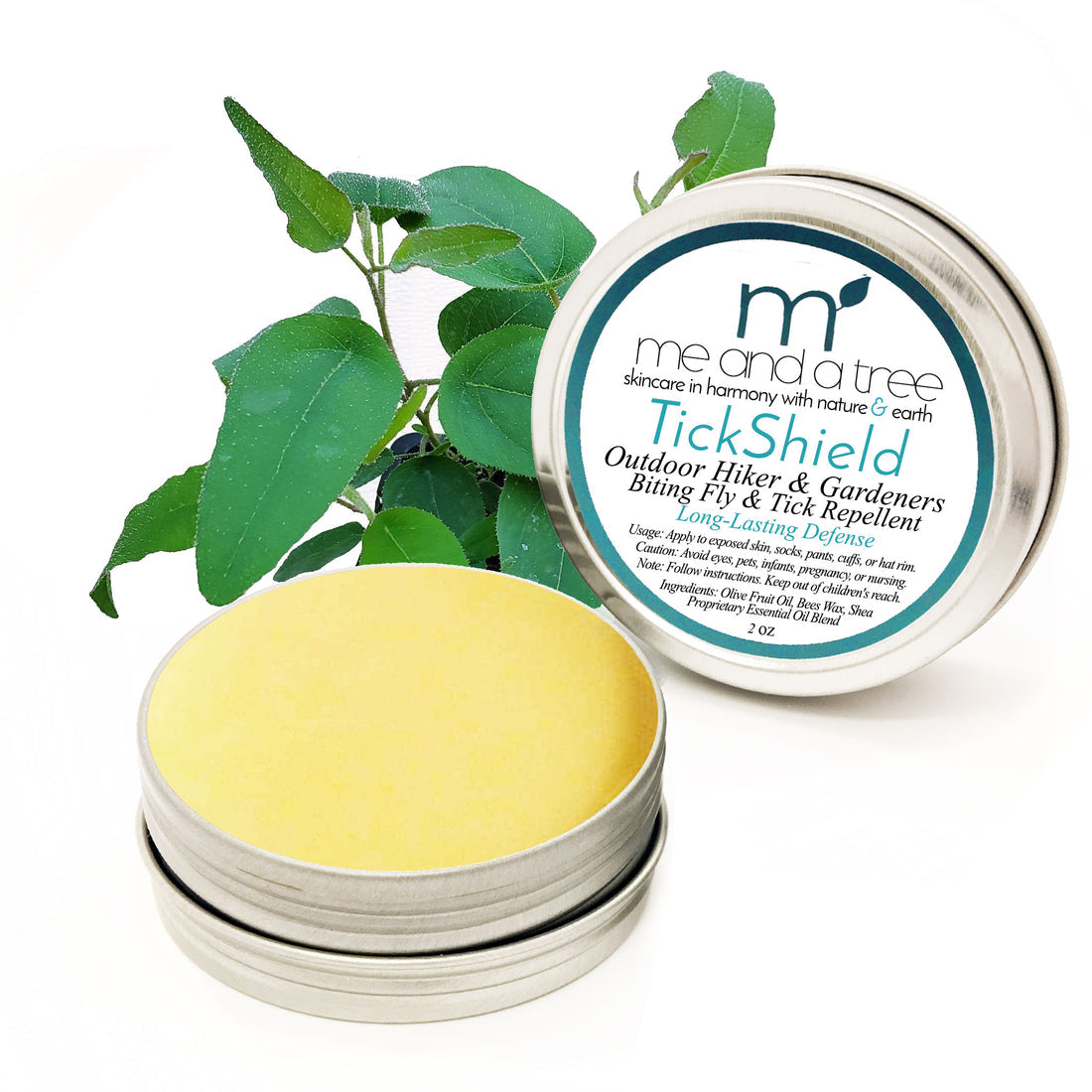 Convenient easy carry Tick Repellent Tin made by Me and a Tree natural skincare company