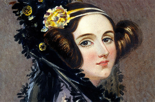 Portrait of Ada Lovelace, visionary mathematician and computer programmer whose groundbreaking work continues to shape the future of skincare and technology