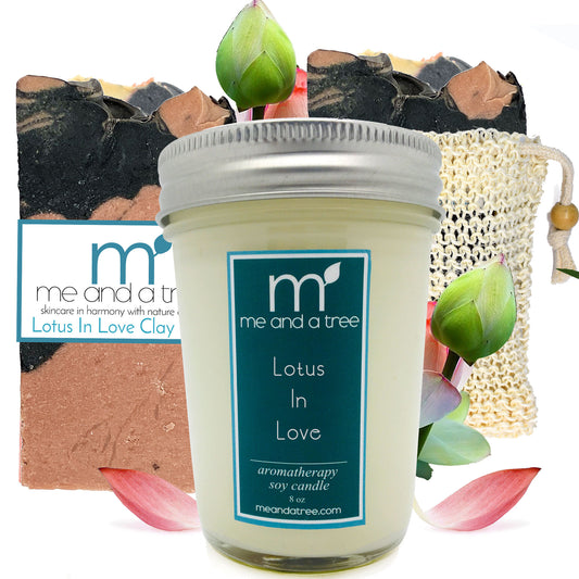 Best Natural Lotus In Love Candle Soap Gift Set For Women & Men