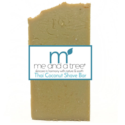 Best Thai Coconut Bar Soap - All-in-one shave bar & body wash made with organic coconut oil, olive fruit oil, and avocado oil for deep hydration and gentle cleansing. Suitable for all skin types