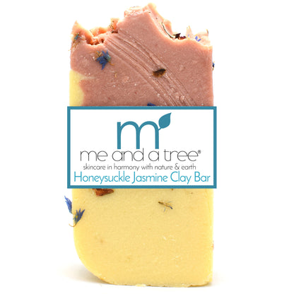 Honeysuckle Jasmine Natural Vegan Artisan Handcrafted Beauty Bar Soap Natural Organic Pore Cleansing, Gentle Face Hair Body Bar Soap for Men, Women & Kids Make-up Removal, Acne Prone Skin, Best smelling soaps 