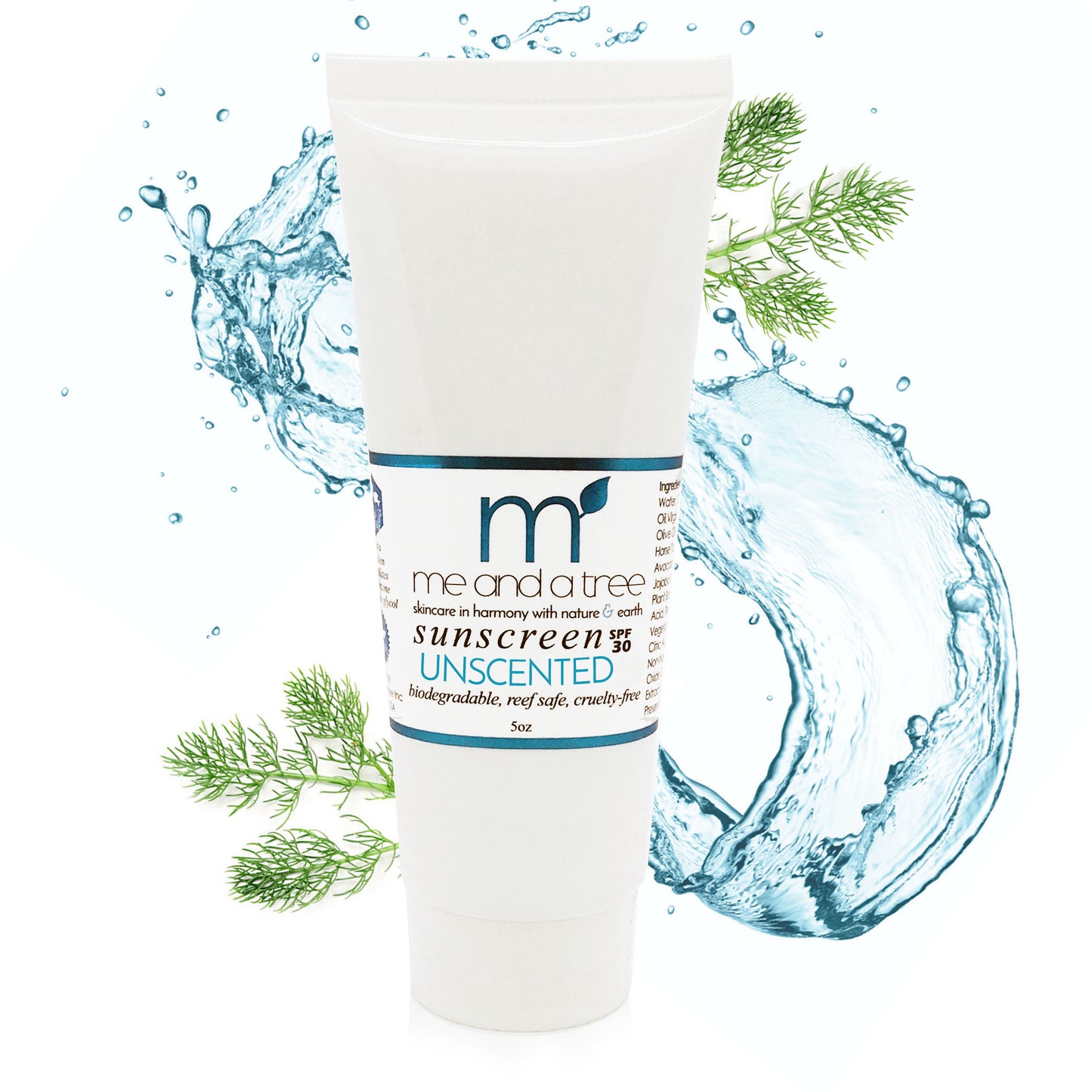 Natural Reef Safe Plant-based Sunscreen with Broad-Spectrum UVA/UVB Protection, enriched with nourishing oils like jojoba, borage, and olive fruit. Eco-friendly and free from harsh chemicals like avobenzone, oxybenzone, ecamsule, and octocrylene