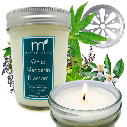 White Mandarin Blossom Soy Candle