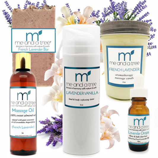Best Natural Organic Lavender Lovers Home Massage Spa Gift Set