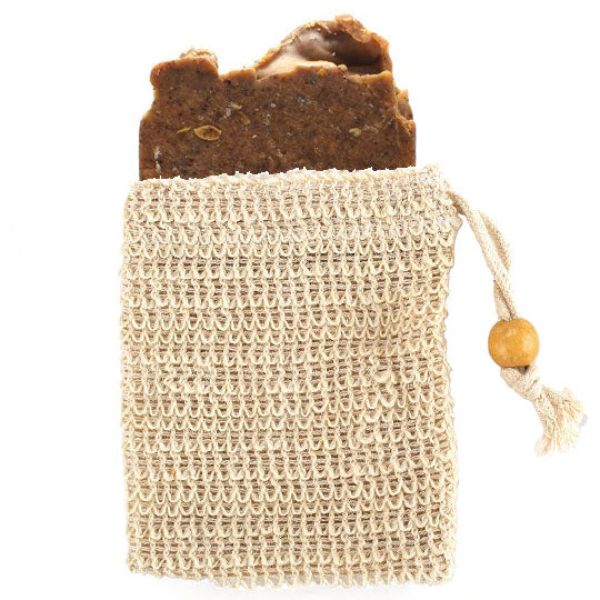 Best Natural Sisal Soap Exfoliating Pouch with Soap Bar