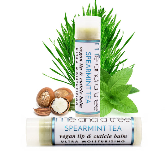 Best Spearmint Tea Natural Lip Cuticle Balm Vegan Organic By Me and a Tree Skincare