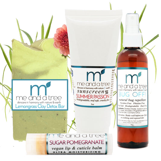 Lemongrass Spring Summer Gift Set - Luxurious natural skincare for refreshing and rejuvenating experience